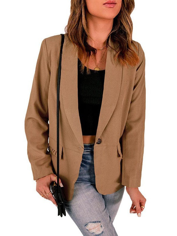 Casual Solid Blazer Jacket