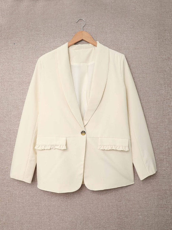 Casual Solid Blazer Jacket