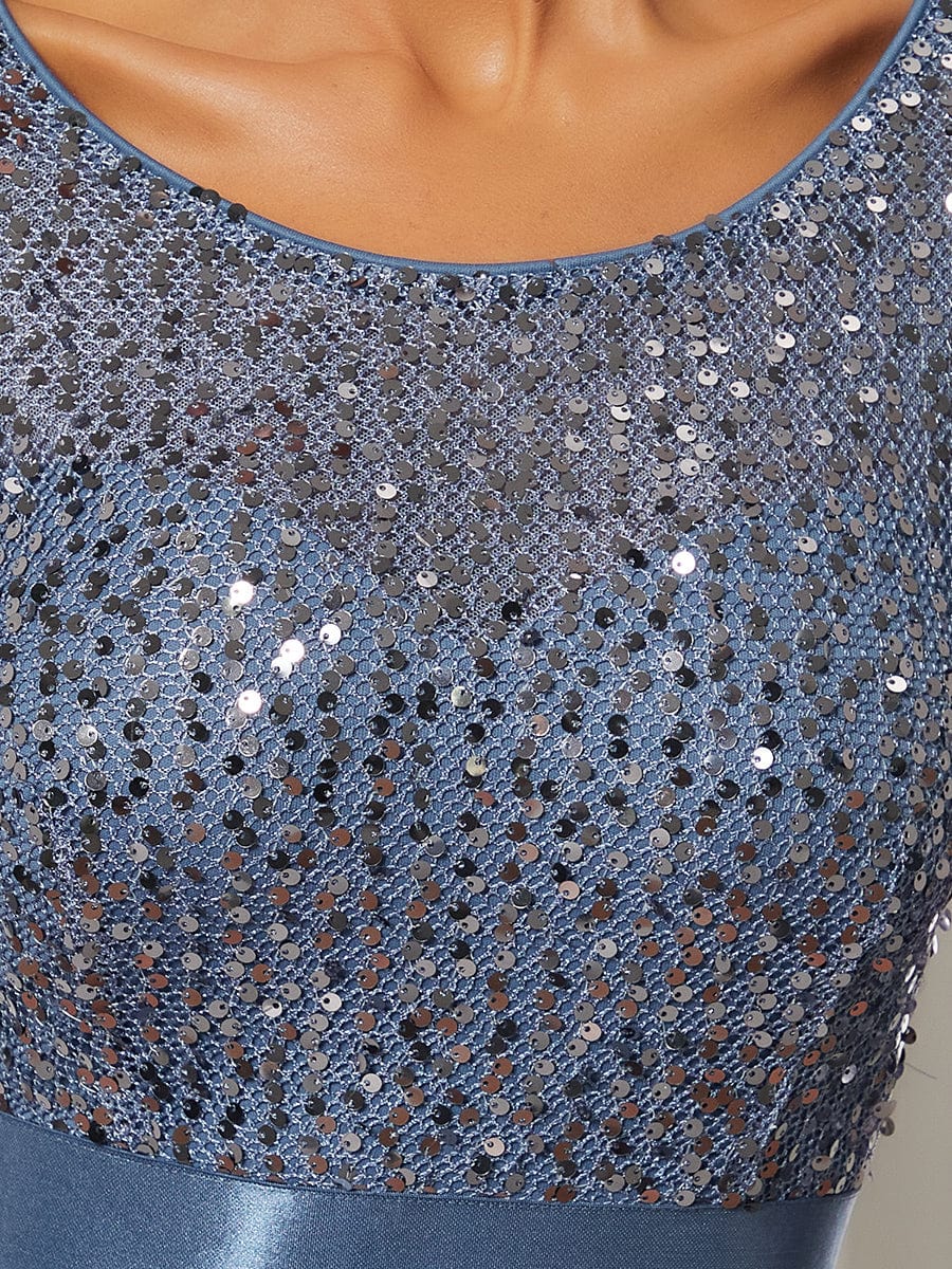Sparkling Sequined A-Line Evening Dress