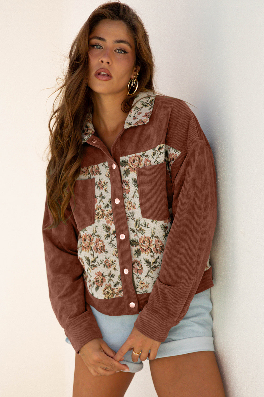 Vibrant Boho Chic Floral Patchwork Jacket for Women Stylish Layering Piece for All Seasons and Occasions
