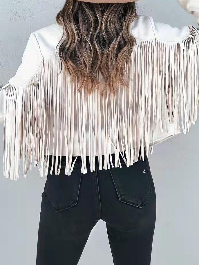 Suede-Texture Western Fringe Lapel Jacket with practical styling and dependable silhouette control.