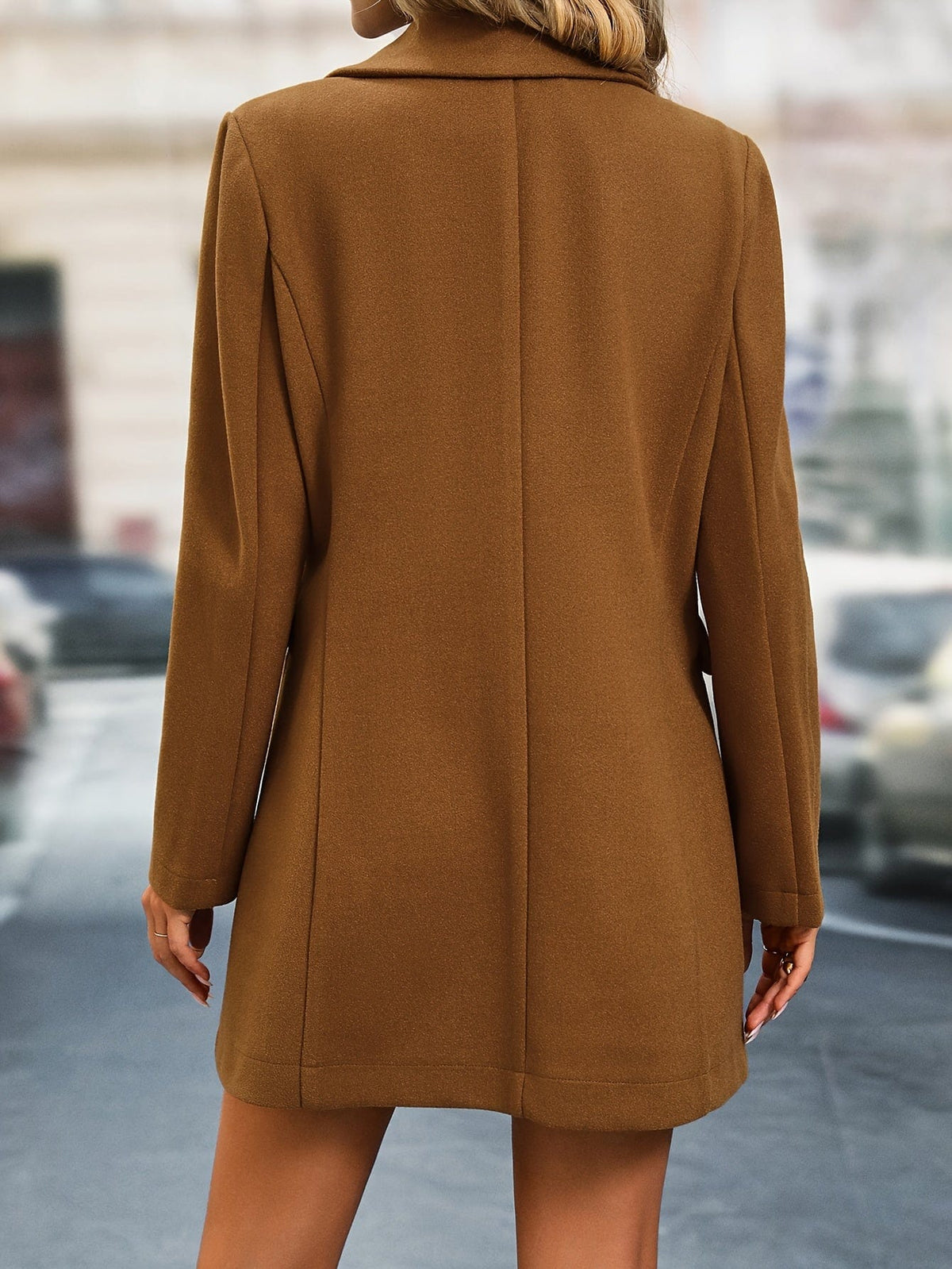 Long Sleeve Stylish Solid Single Breasted Winter Coat
