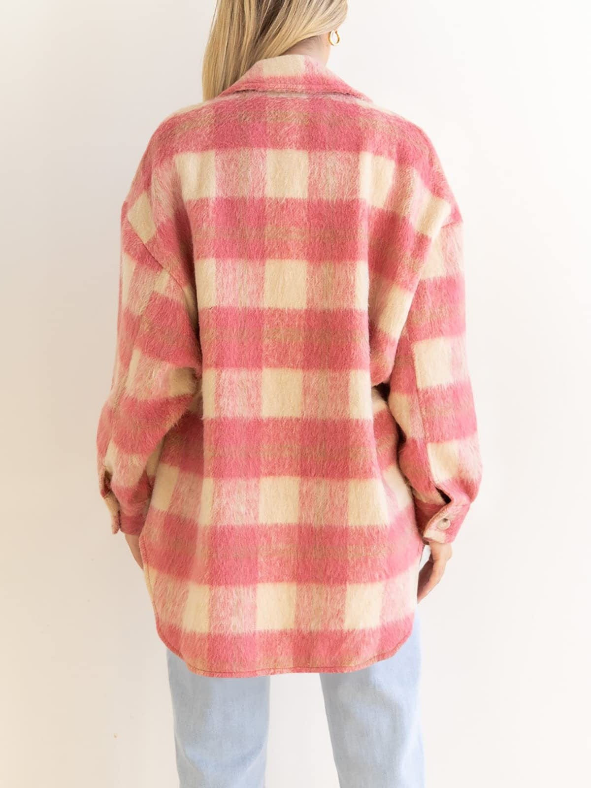 Warm Plaid Jacket for Cold Weather