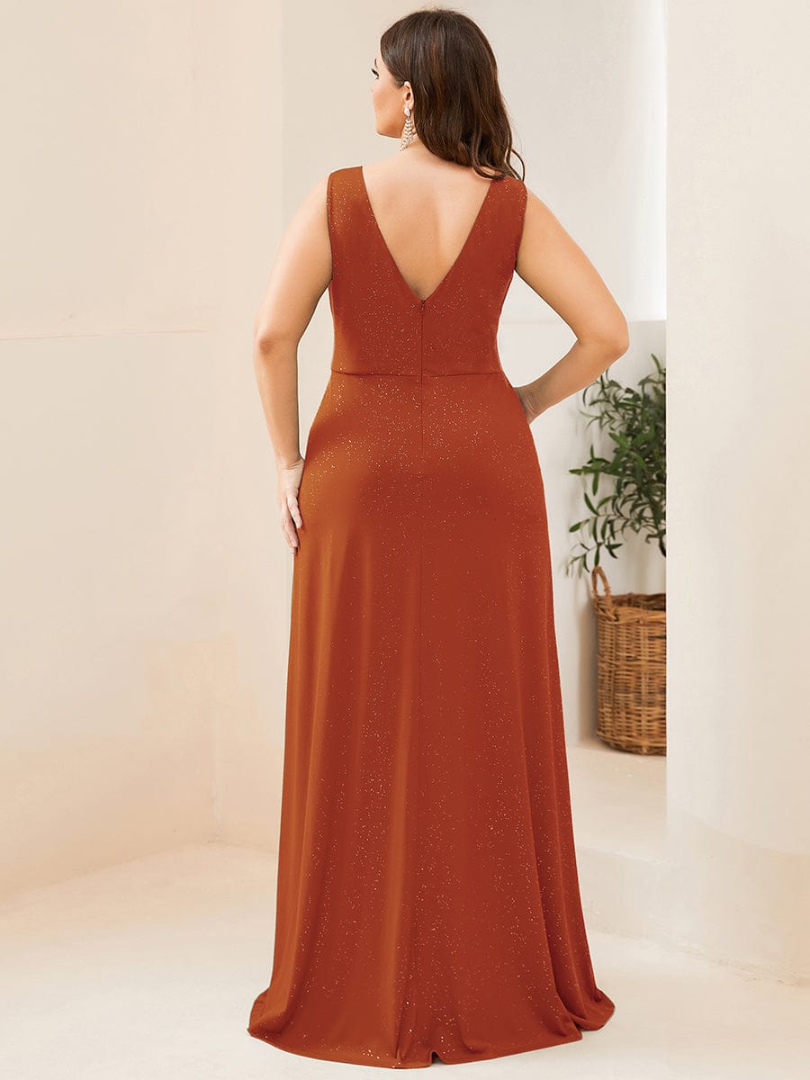 V-Neck Smocked Waist Maxi Dress