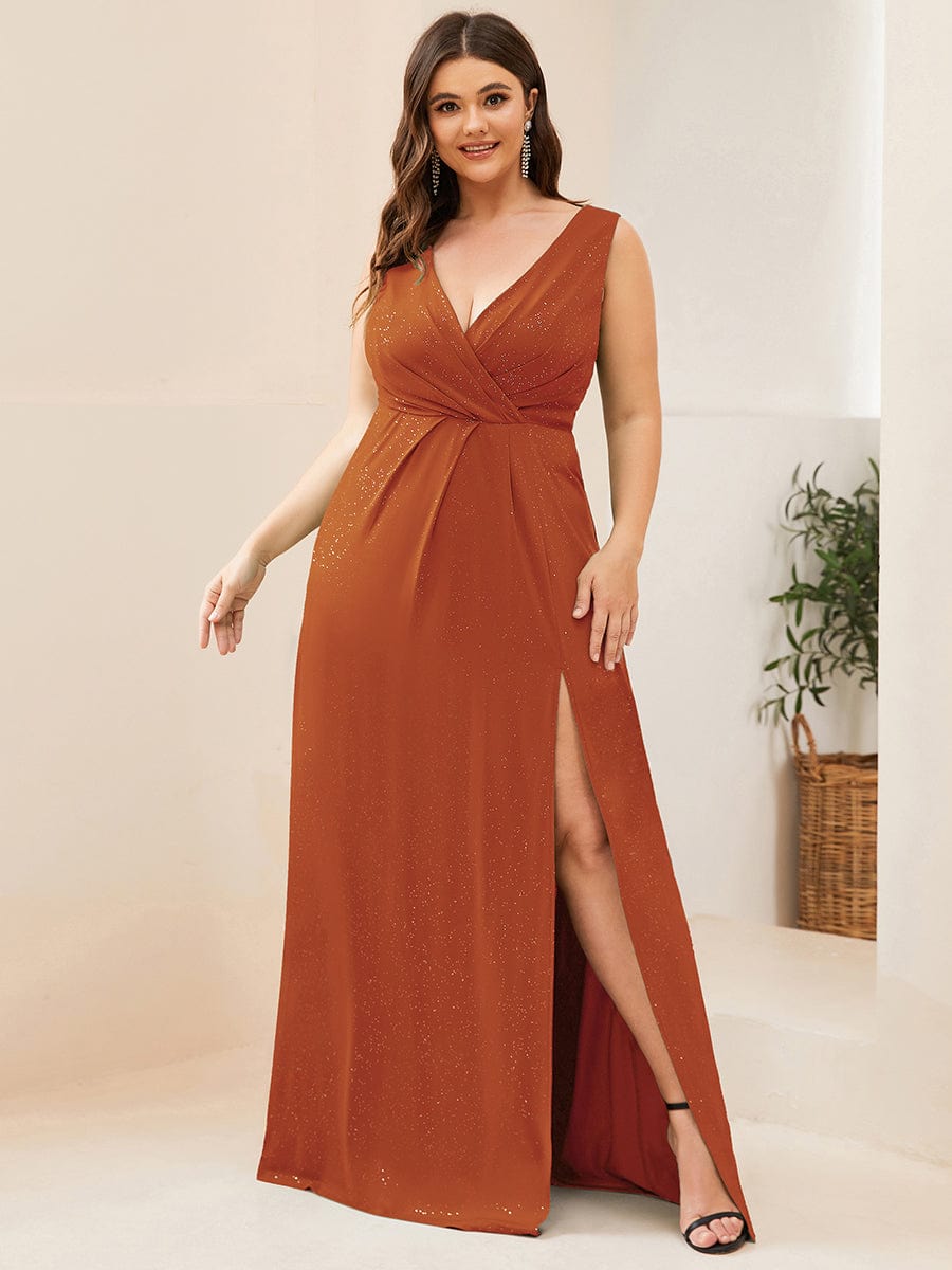 V-Neck Smocked Waist Maxi Dress