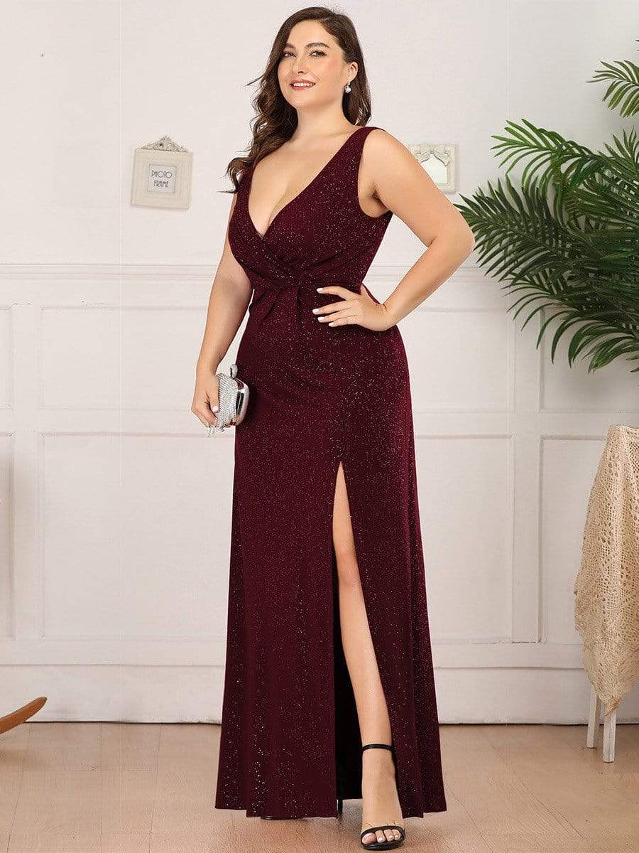 V-Neck Smocked Waist Maxi Dress
