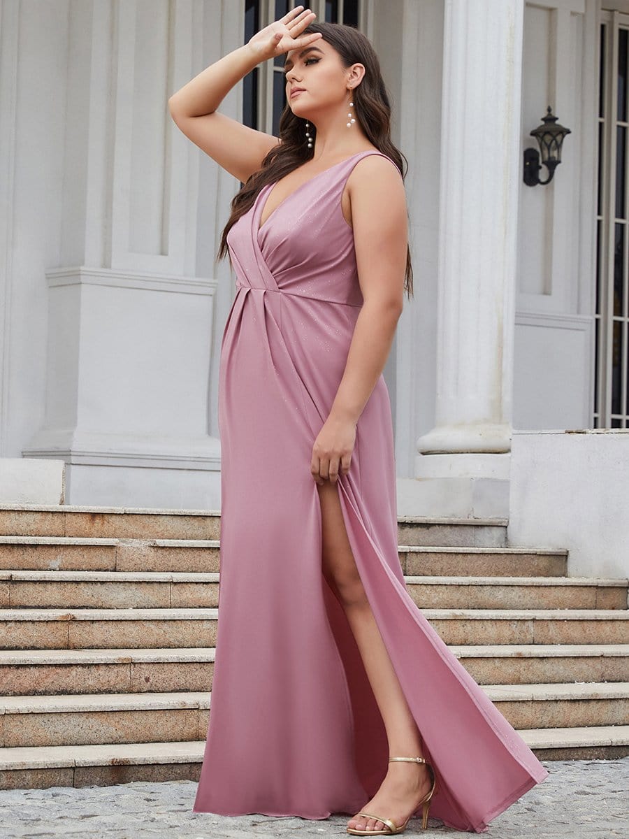 V-Neck Smocked Waist Maxi Dress
