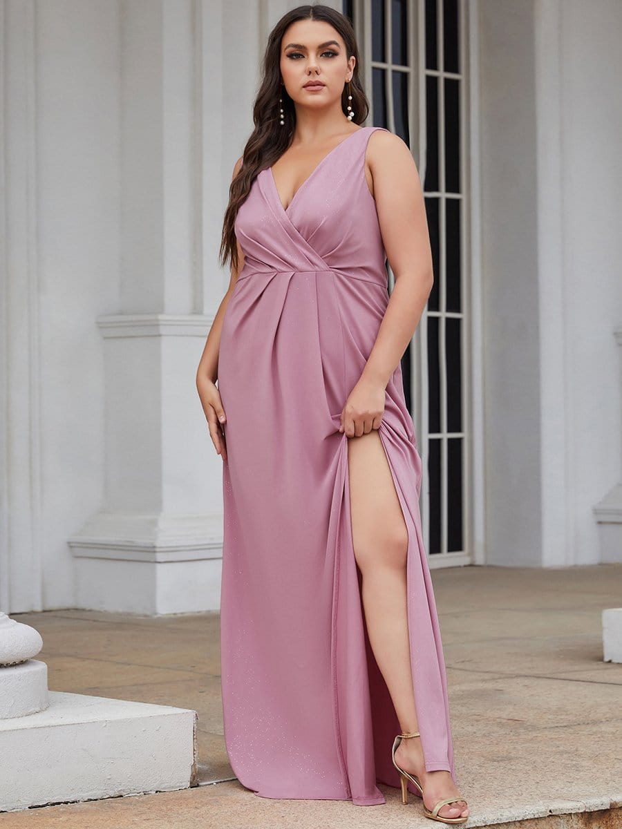 V-Neck Smocked Waist Maxi Dress