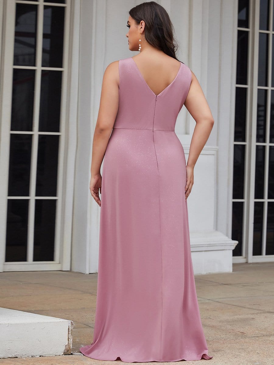 V-Neck Smocked Waist Maxi Dress