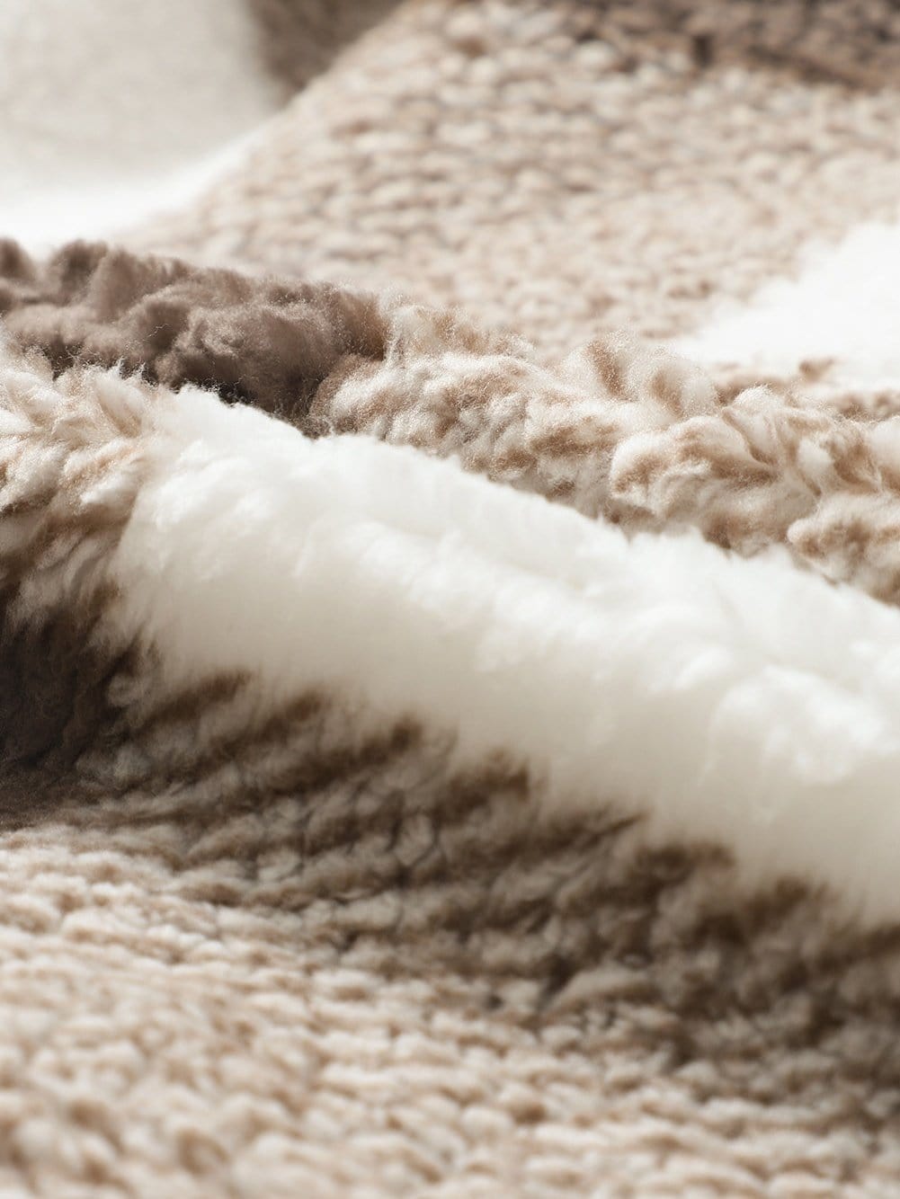 Warm Winter Sherpa Coat with Pockets
