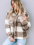 Warm Winter Sherpa Coat with Pockets