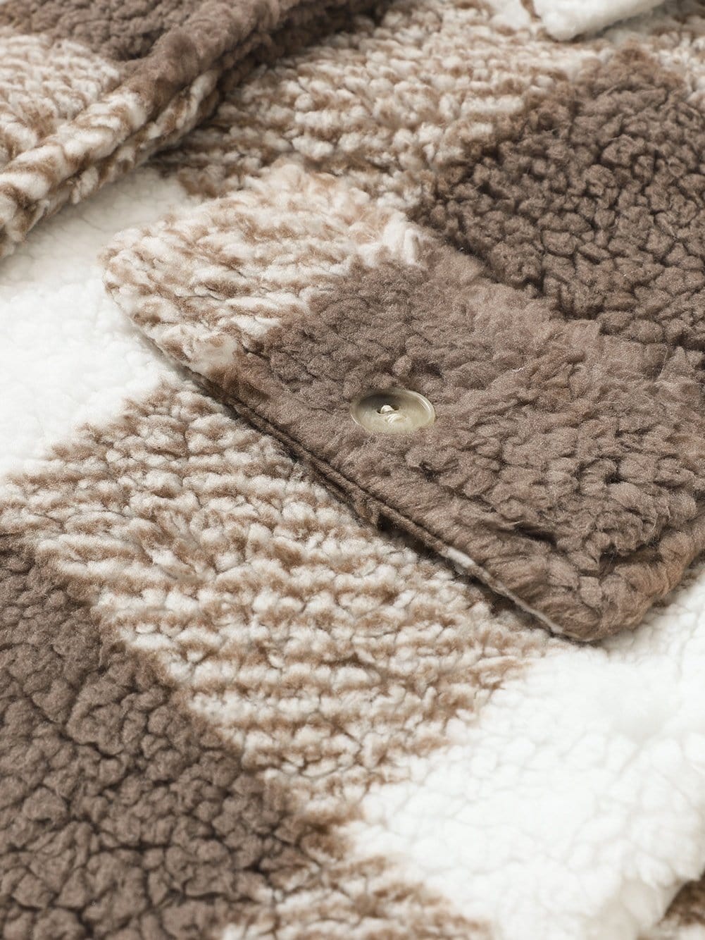 Warm Winter Sherpa Coat with Pockets
