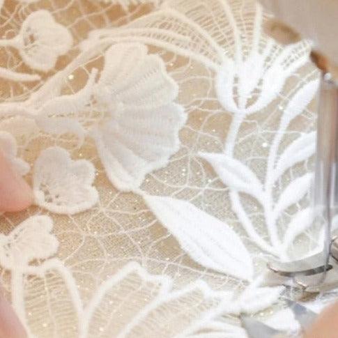 Sexy Deep V-Neck Mermaid Wedding Dress – Spaghetti Straps, Crystal Beading & 3D Appliqués, Custom Made