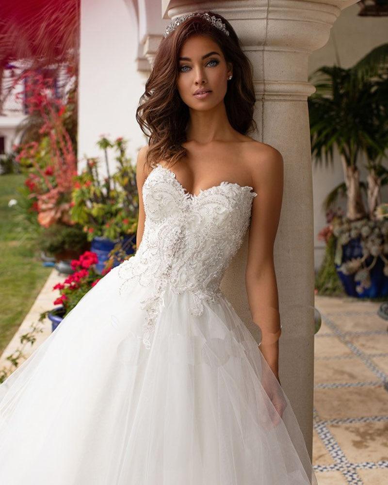 Backless Princess Wedding Dress – Sequined & Beaded Bodice Luxury Bridal Gown, Custom Made