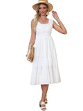 Sling Belted Striped Sleeveless Dress