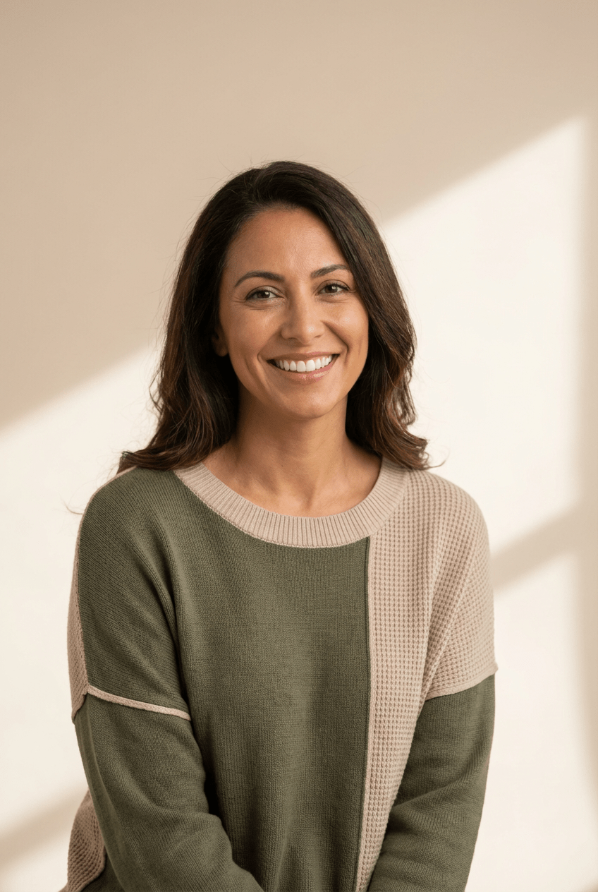 Women's Smoke Green Mixed-Texture Colorblock Pullover