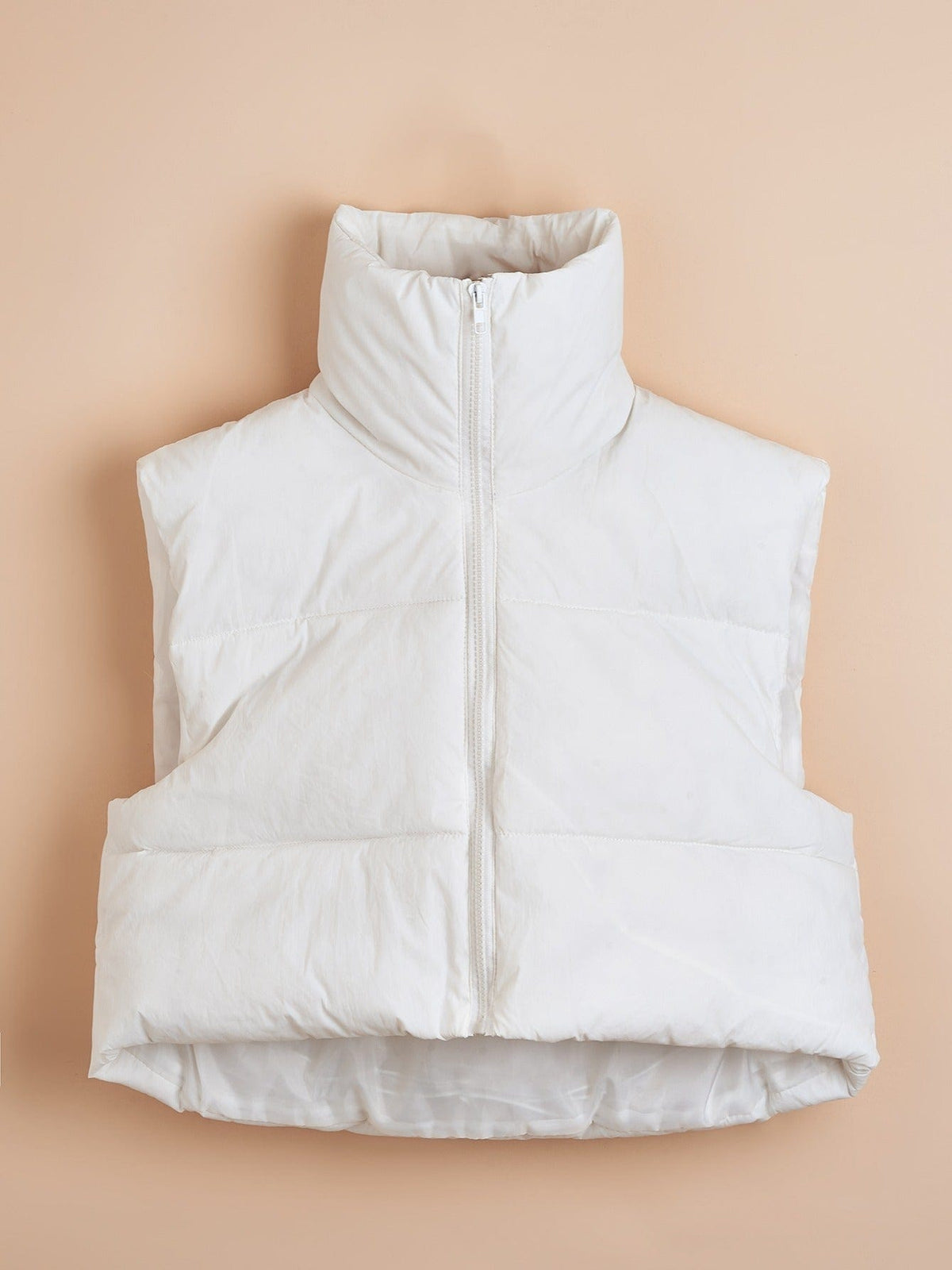 Women's Solid Lightweight Thermal Layer Sleeveless Zip-Up Vest Coat