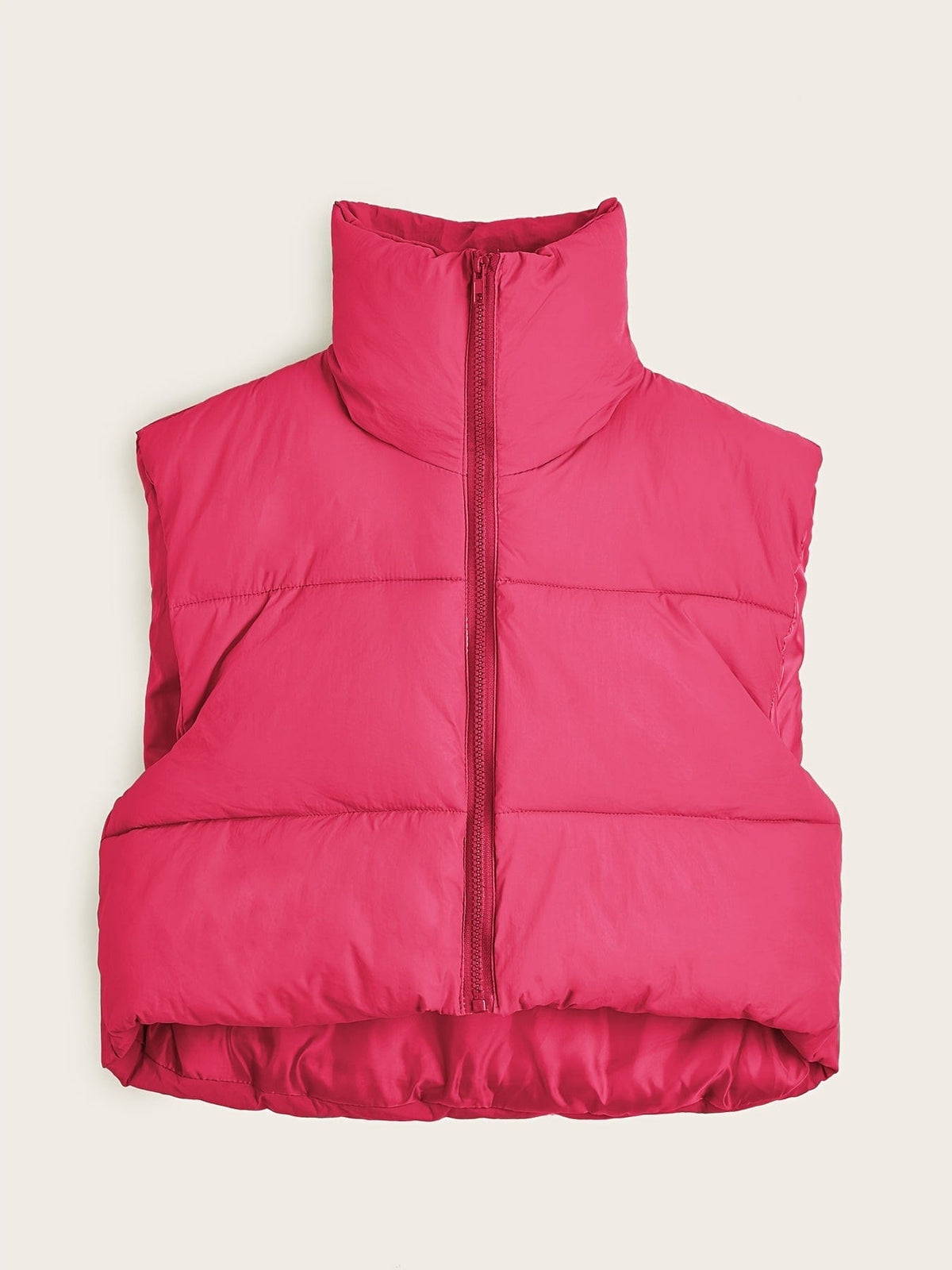 Women's Solid Lightweight Thermal Layer Sleeveless Zip-Up Vest Coat