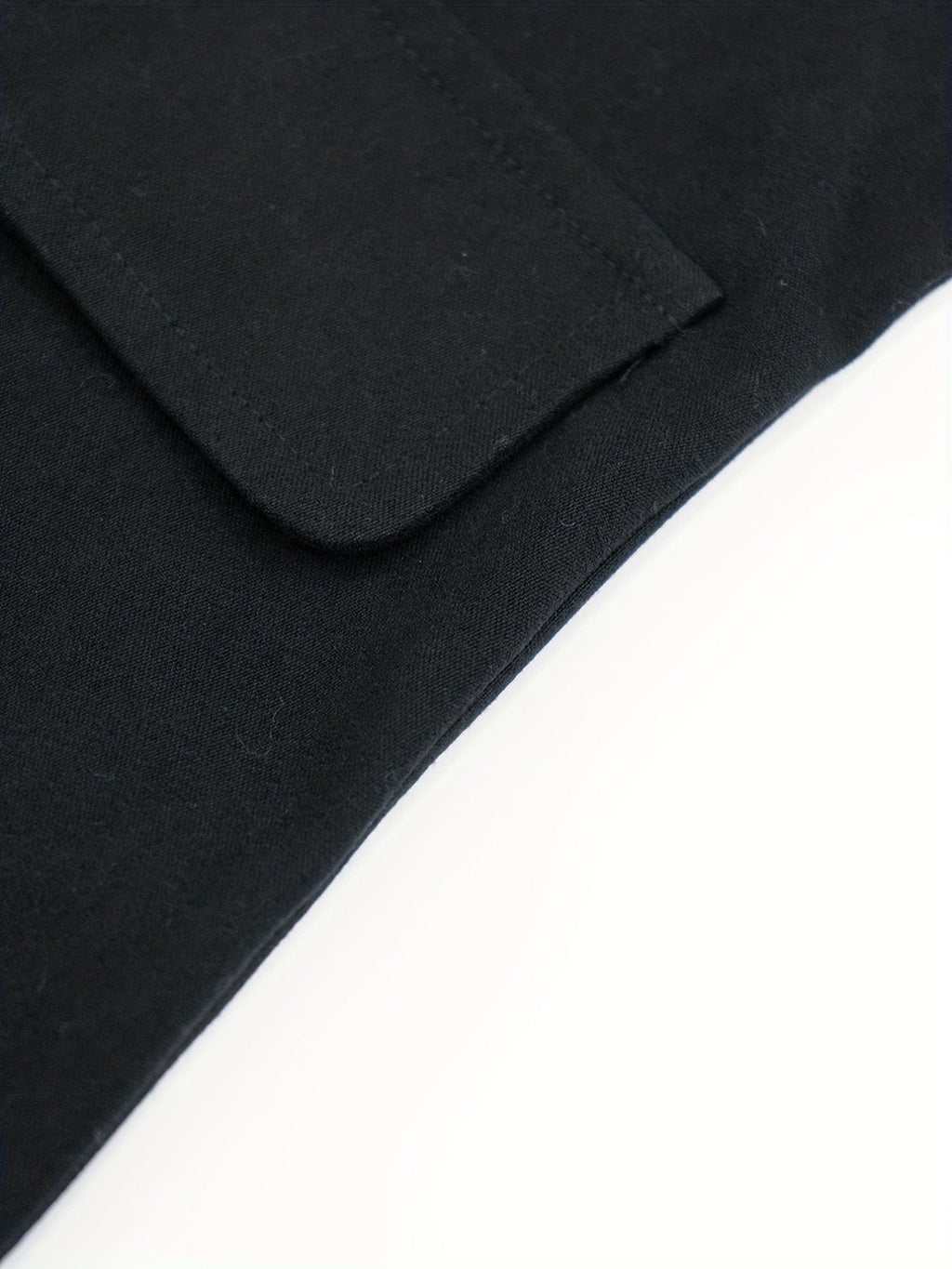 Women's Tailored Military-Style Open-Front Jacket in Black