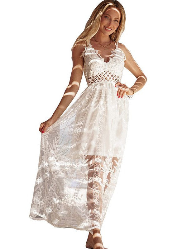 Flowy Lace Maxi Dress