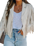 Suede-Texture Western Fringe Lapel Jacket with practical styling and dependable silhouette control.