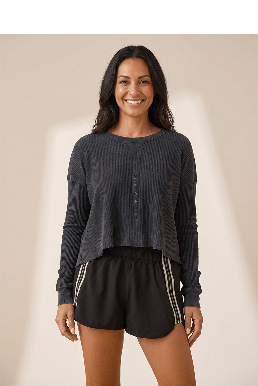 Women's Black Varsity Striped High-Waist Athleisure Shorts
