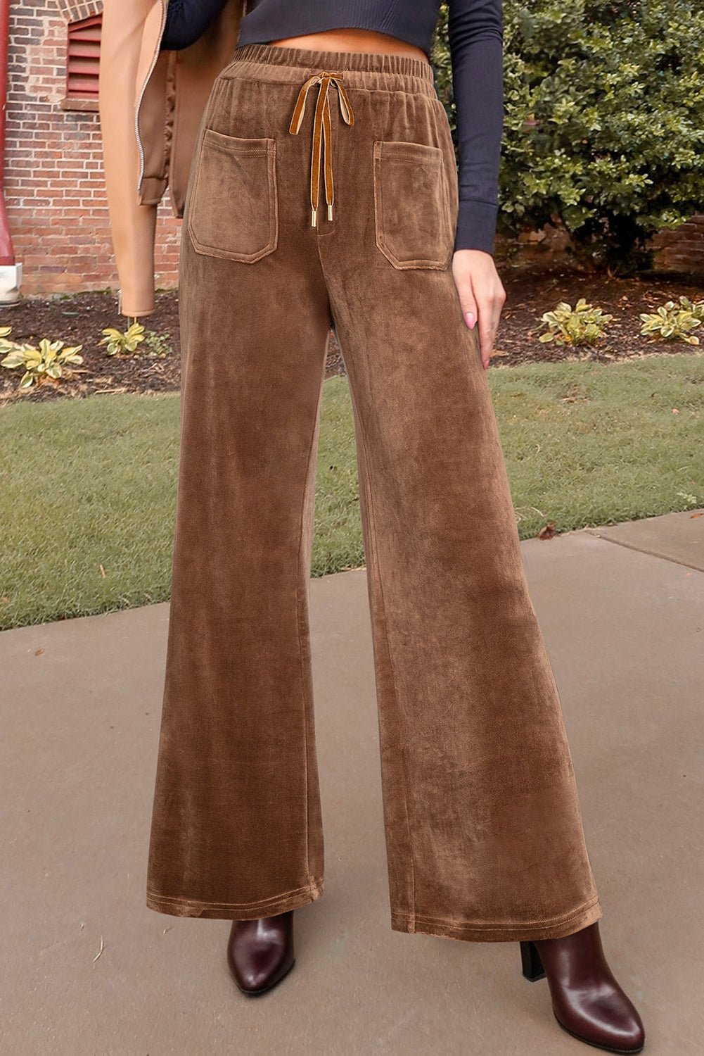 Women's Cozy High-Waisted Fleece Pants for Women - Loose Fit, Drawstring, Perfect for Casual Wear and Ultimate Comfort