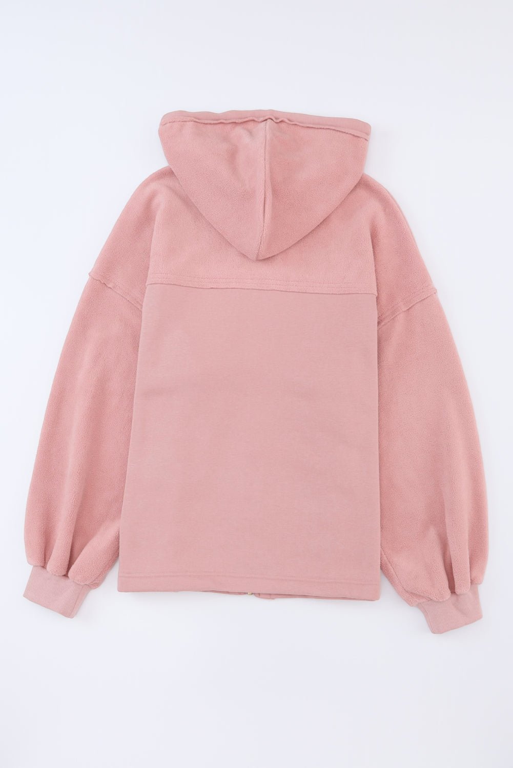 Women's Dusty Rose Utility Zip-Up Hooded Jacket with Flap Pockets