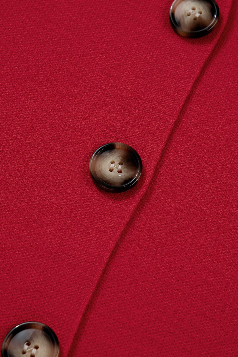 Women's Fiery Red Knit Button-Front Cardigan Jacket