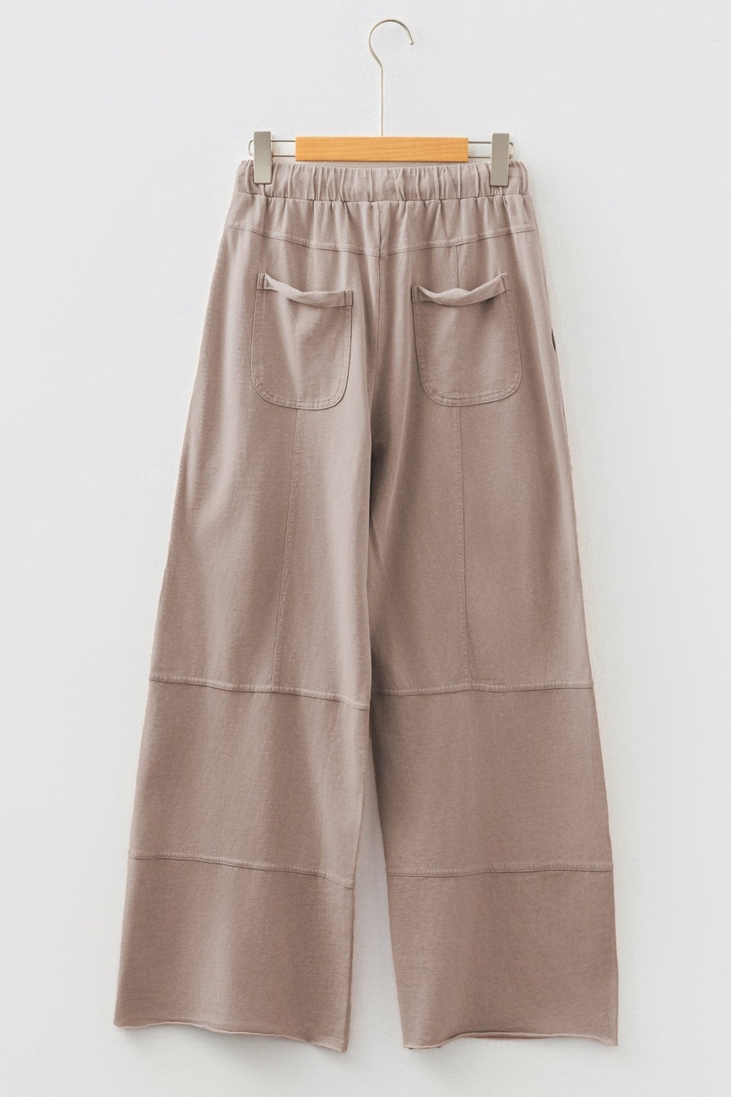Women's Mineral Wash Cotton Wide-Leg Cargo Pants in Smoke Gray