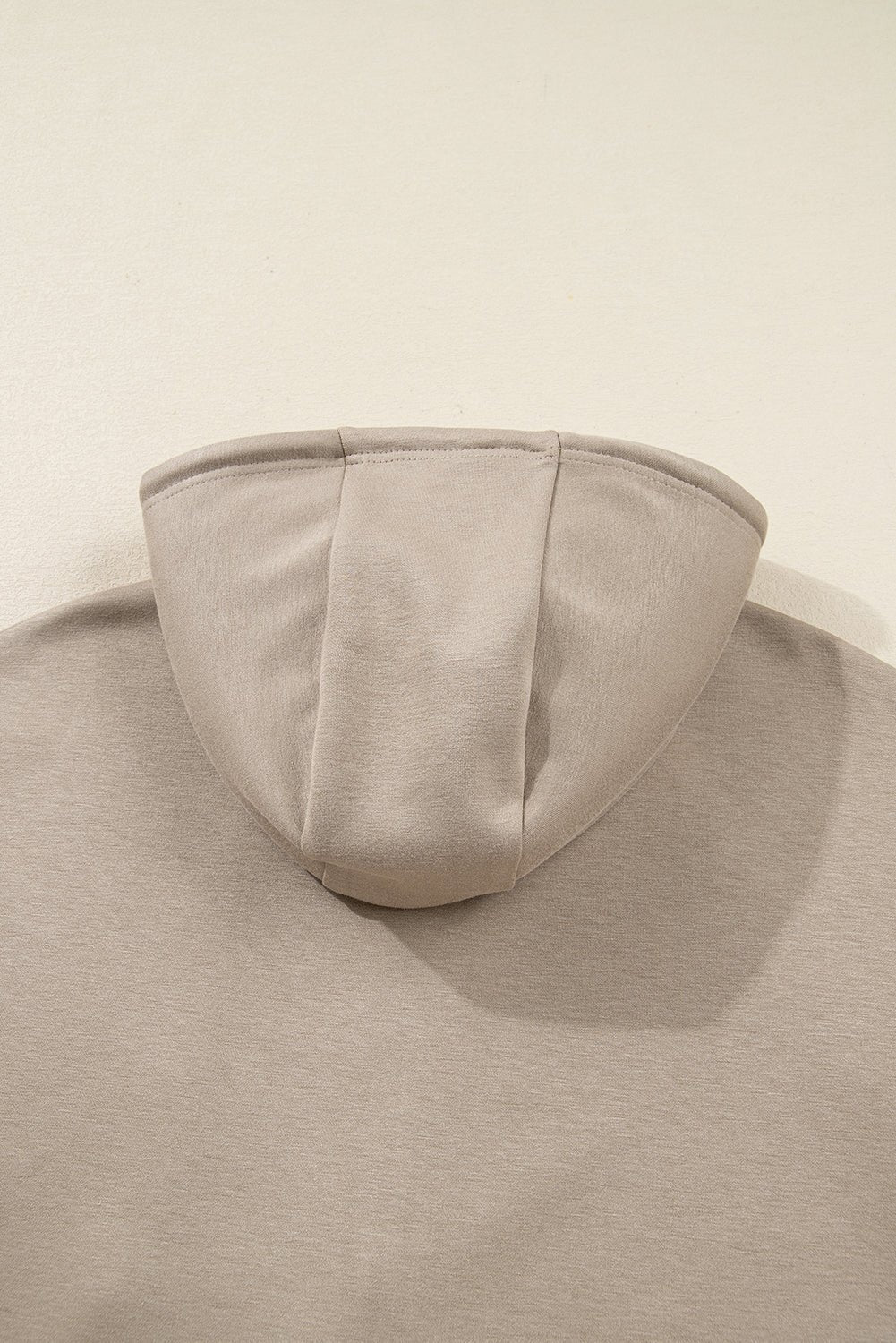 Women's Taupe Embroidered Fleece Zip-Up Hoodie Jacket