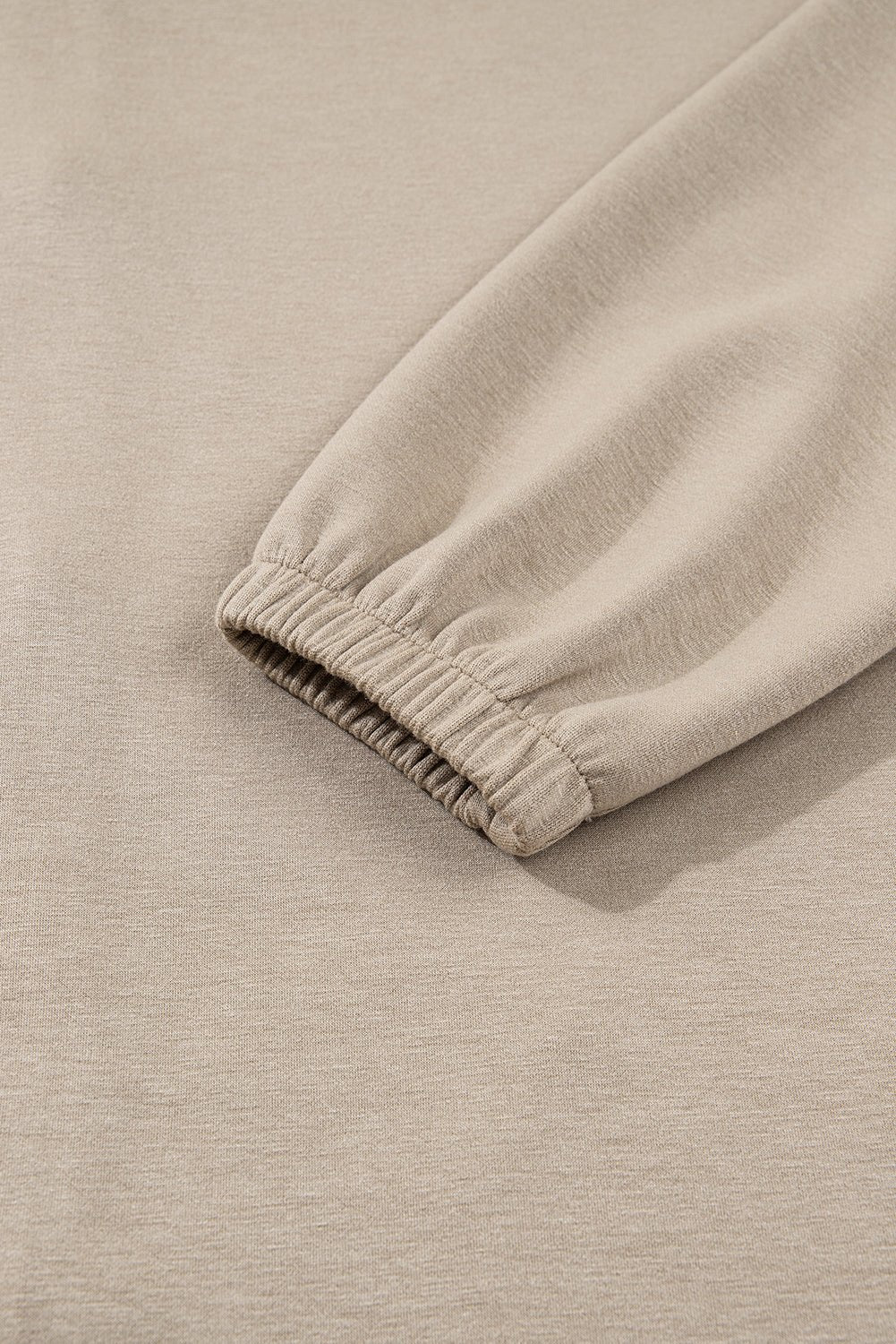 Women's Taupe Embroidered Fleece Zip-Up Hoodie Jacket