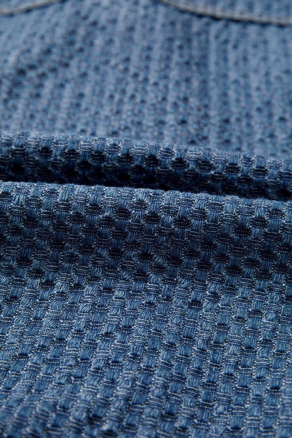 Women's Textured Basketweave Denim Jacket with Flap Pockets