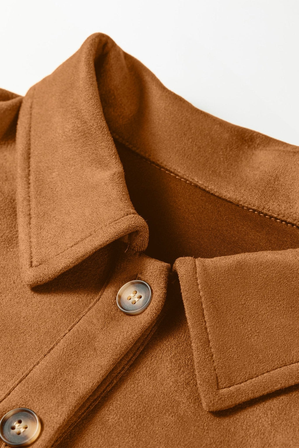 Women's Thai Curry Faux Suede Cut-Out Jacket with Laser-Cut Hem